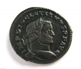 284 A.  D British Found Diocletian Roman Bronze Follis Coin.  Hoard Coin.  Ef Grade photo