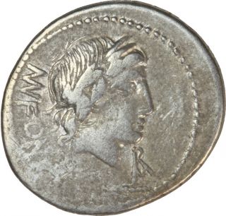 85 Bc Roman Republic Mn Fonteius Silver Denarius,  Vejovis - Gfine photo