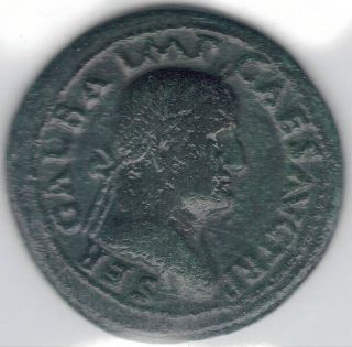 Tmm 68 - 69 Ad Roman Imperial Sestertius Galba Gvf 35mm Bronze photo