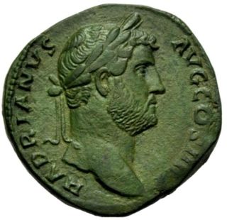Roman Empire: Hadrian,  117 - 138 Ad. ,  Ae Sestertius,  Reverse Diana,  Ngc Xf photo