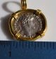 Antoninus Pius Ar Denarius Roman Solid 18kt Coin Pendant Circa 138 - 161 A.  D. Coins: Ancient photo 11