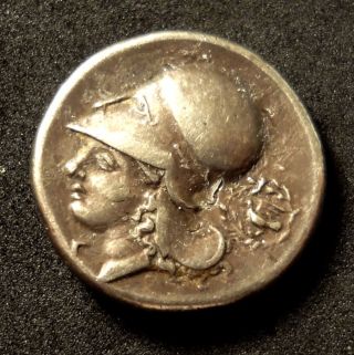 Ancient Greek Silver Corinthian Stater.  Pegasus.  Rare Variant.  Ex - Nfa Xviii 158 photo