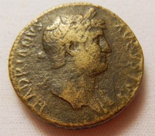 Roman Empire Hadrian Sestertius 125 - 128 Ad Rome photo