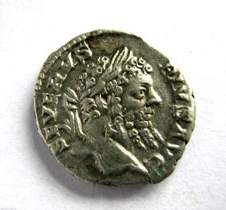 200 A.  D Emperor Septimus Severus Roman Period Imperial Ar Silver Denarius Coin photo