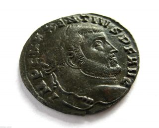 306 A.  D British Found Maxentius Roman Ae Bronze Follis Coin.  Aquilae photo