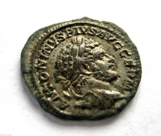 C.  200 A.  D British Found Caracalla Roman Period Imperial Silver Denarius Coin.  Vf photo
