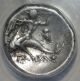 Taras,  Calabria,  Italy,  Silver Didrachm,  272 - 235bc,  Horseman/dolphin Anacs Xf Coins: Ancient photo 1