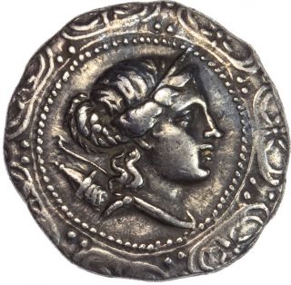167 - 70 Bc Macedon,  Roman Province Ar Tetradrachm,  Head Of Artemis - Vf photo