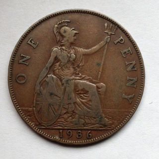 L37 Uk Great Britain Penny,  1936 photo