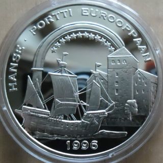 Finland 20 Ecu,  1996 Silver 925 Proof 27,  2 Grams.  High Value photo
