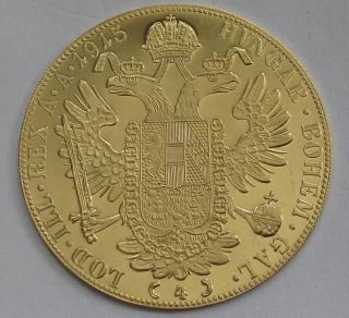 1915 Austria 4 Ducat Gold Coin Unc 13.  98 - 23 3/4 Carat Gold photo