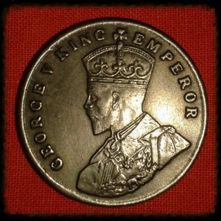 8 Annas British India 1920 George V King Very Rare Coin Calcutta photo