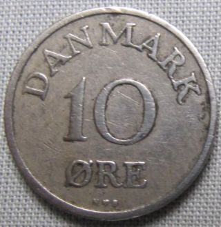 Denmark 1954 - 10 Ore - Frederik Ix photo