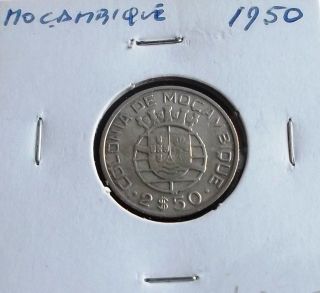 Portugal / Moçambique - 2,  50 Escudos - 1950 - Silver photo