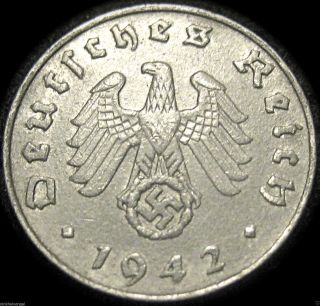 Germany - 1942b Reichspfennig Rare 3rd Reich Wwii Coin photo
