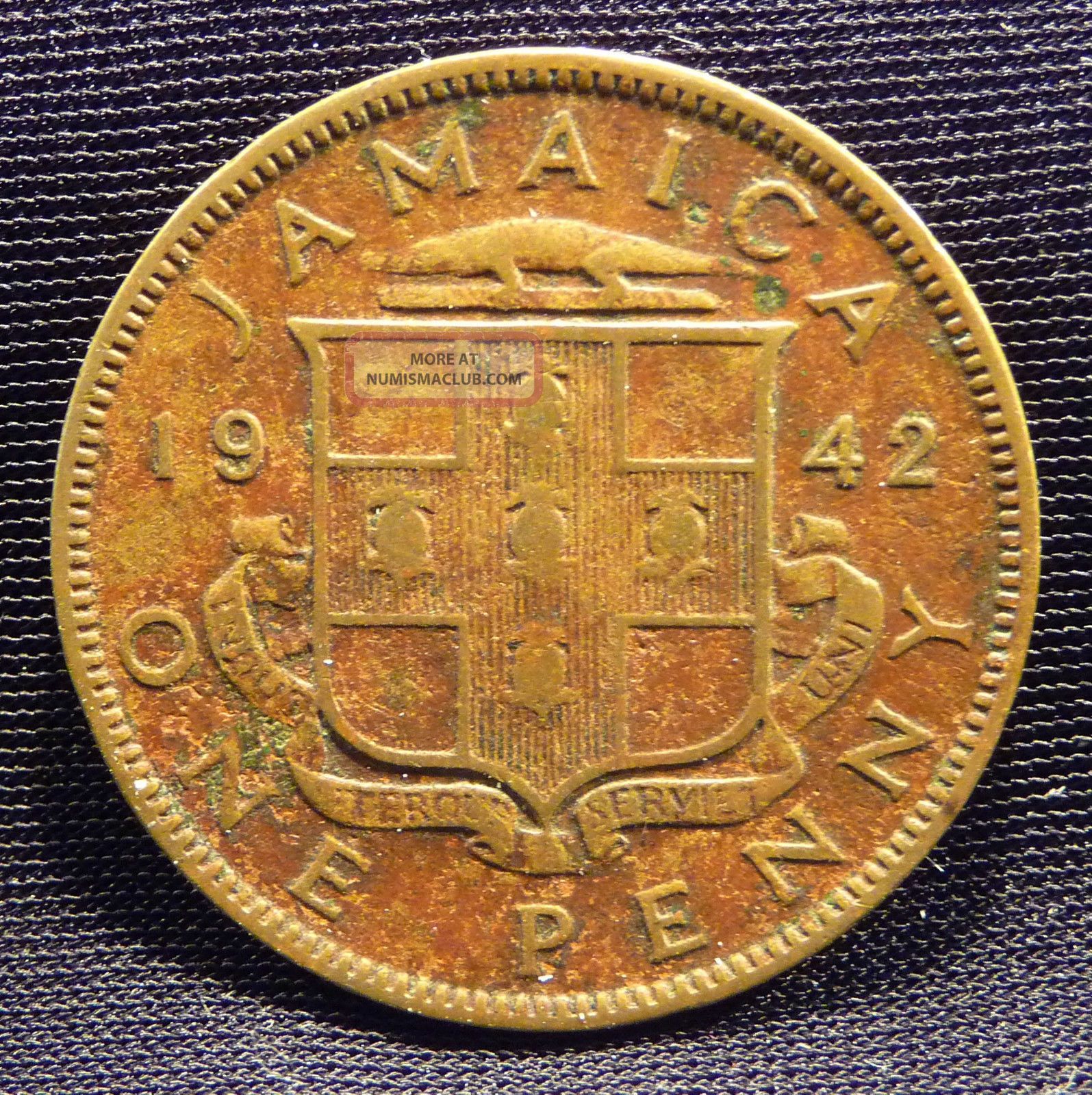 1942 1 Penny British Administration Of Jamaica Nickel Brass Km 32 1942-1-penny-british-administration-of-jamaica-nickel-brass-km-32