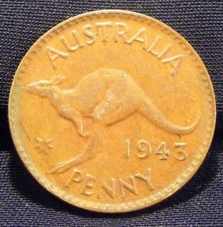 1943 (melbourne) One Penny - Australia - Km 36 photo