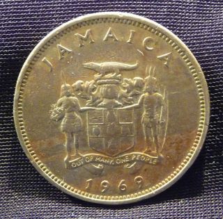 1969,  20 Cents,  British Administration Of Jamaica - Copper - Nickel - Km 48 photo