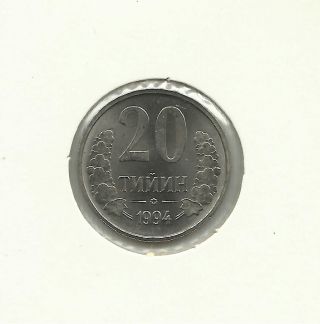 Zj186 - Uzbekistan - 20 Tiyin 1994 Standard Coinage photo