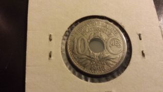 1918 Greece.  10 Cmes Coin photo