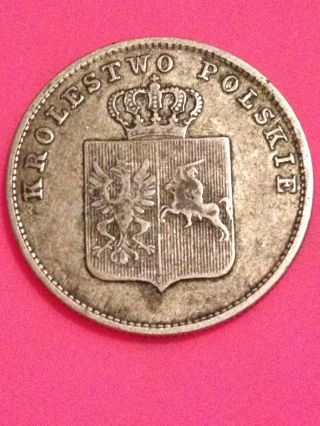 Poland Russia Revolutionary Coin 2 Zlote 1831 Kg Rare photo