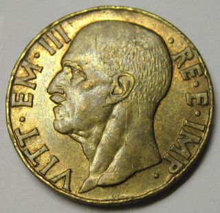 Italy 10 Centesimi 1941 R Xix Coin Km 74a (1) photo