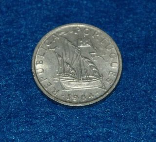 Portugal,  5 Escudos,  1984,  Circulated Coin (sail Ship,  Boat) photo