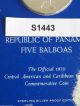 1970 Republic Of Panama Five Balboas Sterling Silver Proof Coin S1443 North & Central America photo 2