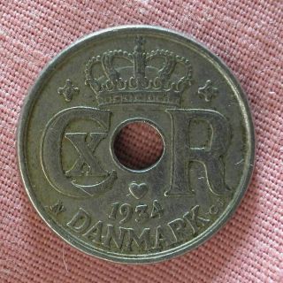 Denmark - Christian X - Copper - Nickel 10 Ore 1934 Km 822.  2 photo