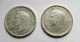 2 X 1943 Australian 3 Pence Silver Coil 1943 And 1943 - D Australia photo 2
