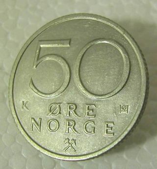 Norway - Harald V - Copper - Nickel 50 Ore1993 Km 418 - X.  F photo
