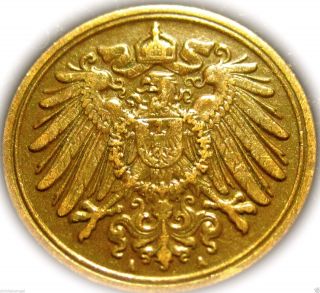 Germany - The German Empire - German 1913a Pfennig Coin - Rare - Better Grade photo