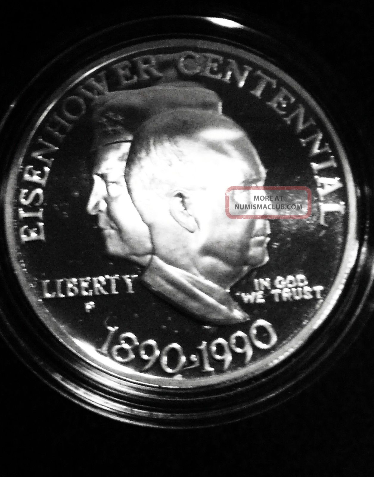 U S 1990 P Eisenhower Centennial Silver Proof Dollar Commemorative u-s-1990-p-eisenhower-centennial-silver-proof-dollar-commemorative