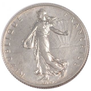 French Coin,  Iiird Republic,  2 Francs Semeuse photo