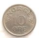 Norway - Haakon Vii Copper - Nickel 10 Ore 1953 Km 396 - Good Very Fine Or Better Europe photo 1