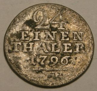 Hesse - Cassel (german State) 1/24 Thaler 1796 F - Billon - Wilhelm Ix. photo