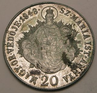 Hungary 20 Krajczar 1848 Kb - Silver - Ferdinand V.  - Vf photo