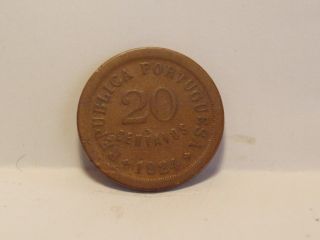 20 Centavos 1924 Bronze Portugal photo