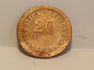 20 Centavos Bronze 1925 Portugal photo