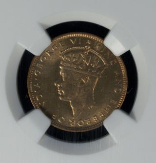 Jamaica 1/4 Penny 1947 Ngc Ms 64 Unc Nickel Brass photo