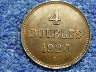Guernsey: Scarce 4 Doubles 1920 - H About Uncirculated photo