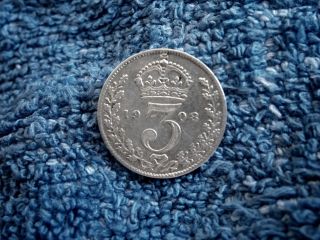 Scarce Silver 3 Pence: 1908 Extremely Fine++++ King Edward Vii photo
