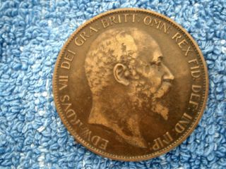 Gr.  Britain: Scarce Large Penny 1902 Extremely Fine++ photo