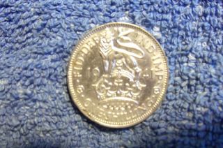 England: Scarce Silver Shill.  1941 About Uncirculated+ photo