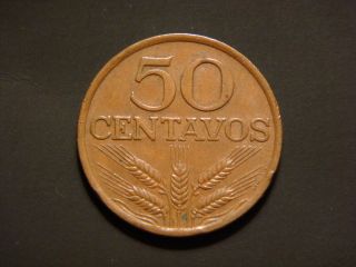 Portugal 50 Centavos,  1974 Coin photo
