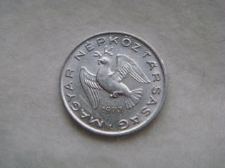 Hungary 10 Filler,  1973 Coin.  Dove Bird Coin photo
