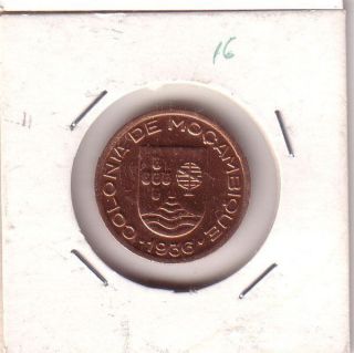 Portugal / Mozambique $10 Centavos 1936 V Fine photo