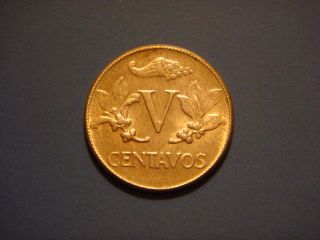 Colombia 5 Centavos,  1963 Coin photo