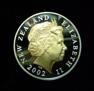 Zealand 2002 5 Dollars Coin.  925 Silver Pf Queen ' S Jubilee Scepter - Shield photo