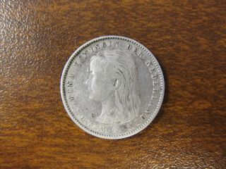 1897 Netherlands Silver 25 Cents photo
